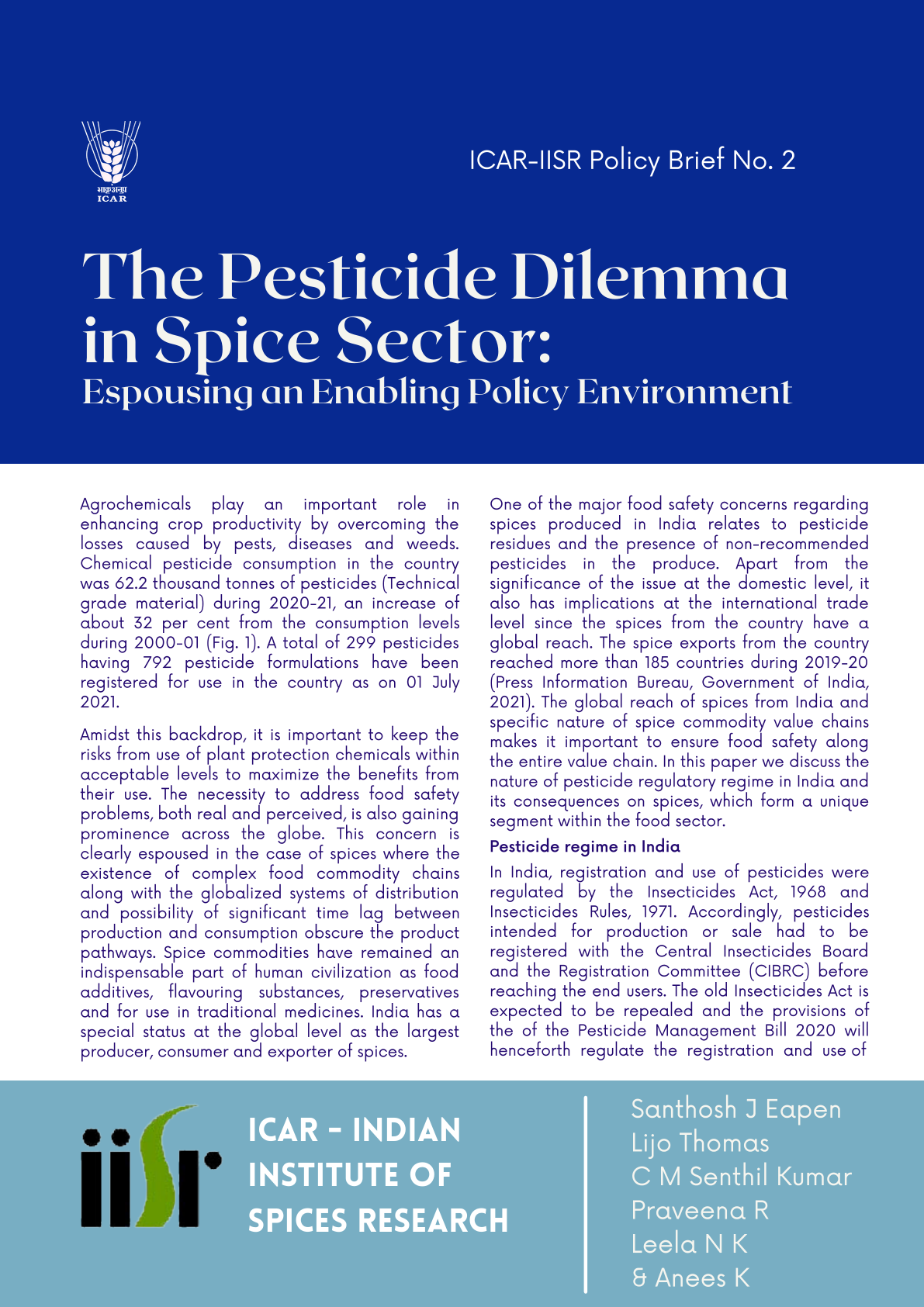 Pesticide Dilemma cover
